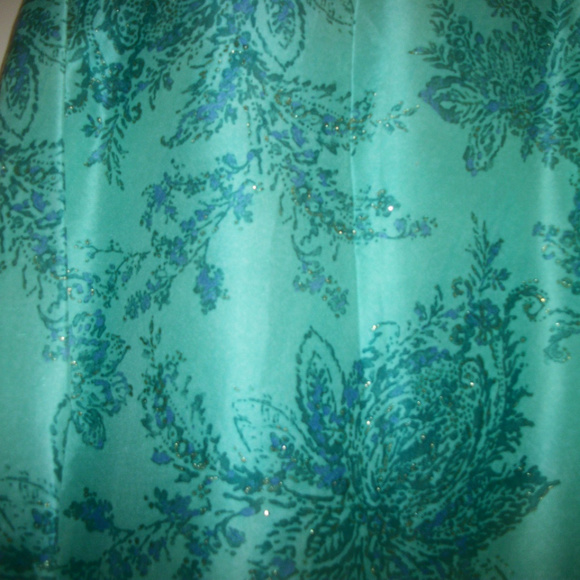 BEAUTIFUL C.L.O.T.H.E.S AQUA TEAL SILK BLING BL 6 - Picture 5 of 6